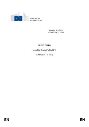 Green Paper on mobile Health ("mHealth")