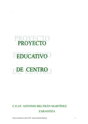 PEC CEIP Antonio Beltran Martinez