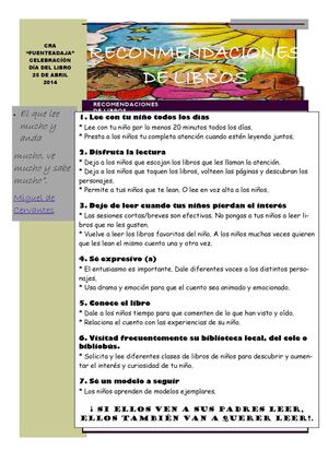 CONSEJOS PARA LEER CON TUS HIJOS