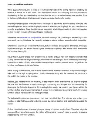 Venta de muebles usados en miami