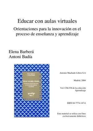 Educar con aulas virtuales 