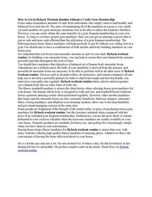 How to Get in Ryback Workout Routine without a Costly Gym Membership