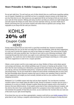 Store Printable & Mobile Coupons, Coupon Codes
