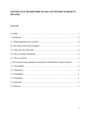 GOVERNANCE FRAMEWORK OF OLD AGE PENSION SCHEME IN RWANDA