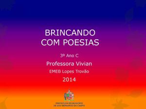 BRINCANDO COM POESIAS