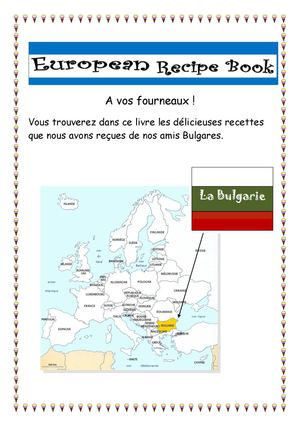 Livre de recettes Bulgarie