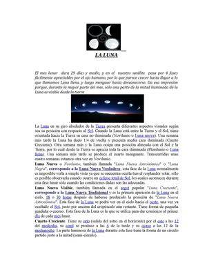 la luna y sus fases 