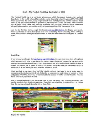 World Cup 2014 Tickets