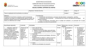Planeacion de clase de Química con Cuadernia