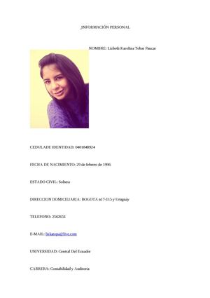 INFORMACIÓN PERSONAL