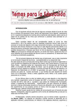 Baloncesto enseñanza