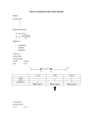 INECUACIONES DE SEGUNDO GRADO