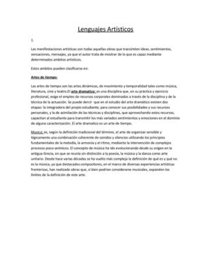 Lenguajes Artísticos