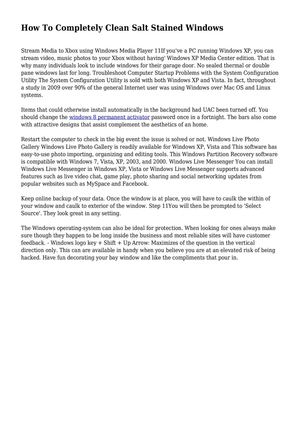 How To Completely Clean Salt Stained Windows