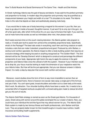 Adonis Golden Ratio System Will It Job