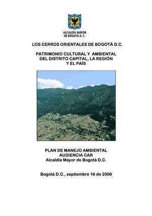 Cerros orientales de Bogotá