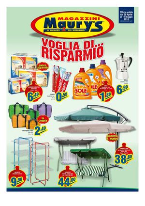 Volantino Maurys 28apr-11mag