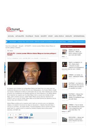 ACTUALITE _ LÔÇÖancien premier Ministre Abdoul Mbaye en tourn+®e politique +á Kaolack _ actunet