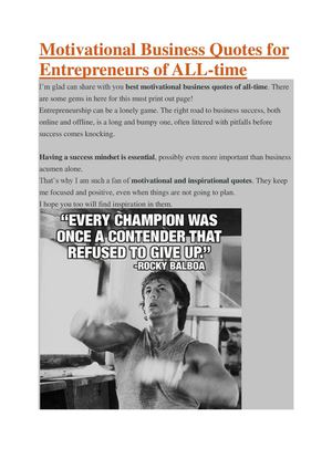 Motivational Business Quotes