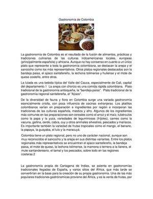 Gastronomía de Colombia santiago rojas 2