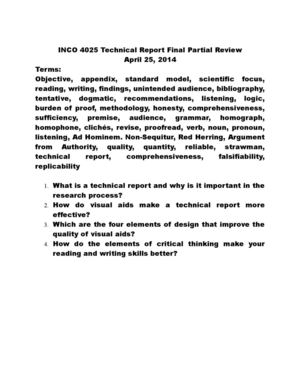 INCO 4025 Technical Report Final Partial Review