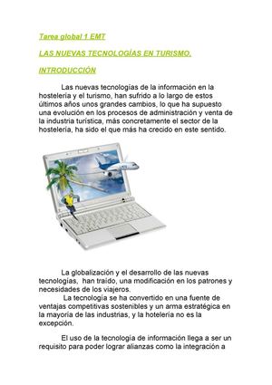 Las Nuevas Tecnologías en Turismo