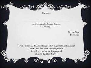 Formato de Producción 