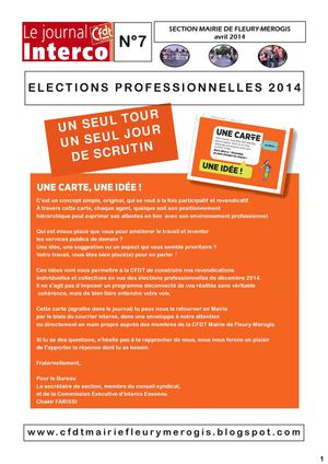 Journal n°7 de la Section CFDT Mairie de Fleury-Mérogis
