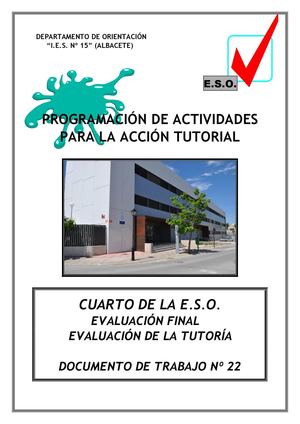 ACCIÓN TUTORIAL.4.22.EVALUACIÓN FINAL.EVALUACIÓN DE LA TUTORÍA