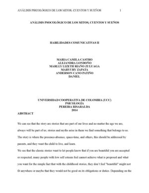 Análisis psicológico de los mitos cuentos y sueños