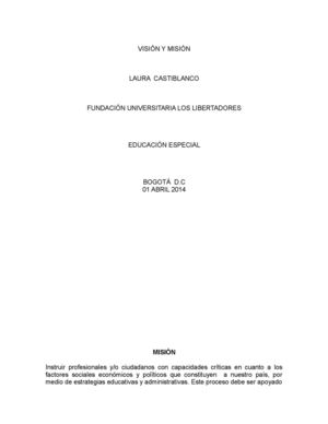 FUNDACIÓN UNIVERSITARIA LOS LIBERTADORES MISIÓN Y VISIÓN 