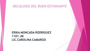 Decalogo del buen estudiante