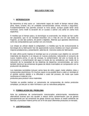 RELOJES FOR YOU INFORME- RELOJES ENSAMBLADOS 