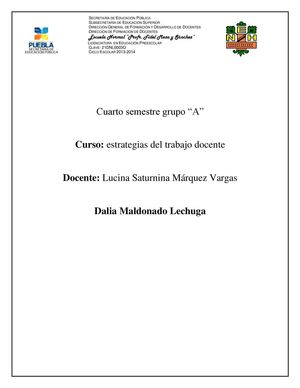 estrategias del trabajo docente