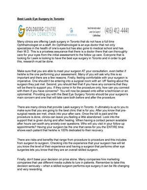 Calaméo - Best Eye Surgery Toronto