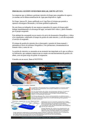 Programa gestion siniestros hogar