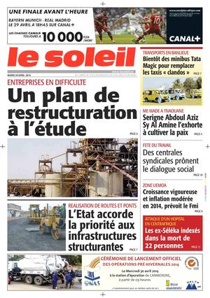 Edition du 29 Avril 2014