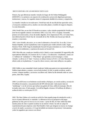 HISTORIA DE LOS MUNDOS VIRTUALES 
