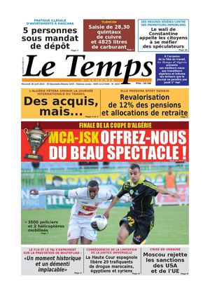 Le Temps d'Algérie Edition du Mercredi 30 Avril 2014