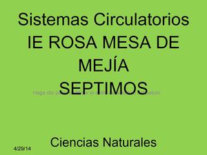 TIPOS DE SISTEMAS CIRCULATORIOS