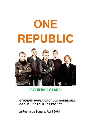 ONE REPUBLIC. Project "my song"