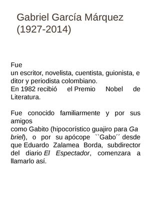 una pequeña historia para un gran escritor