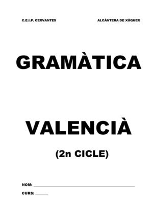 Gramàtica 2n cicle primària