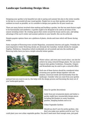 Landscape Gardening Design Ideas