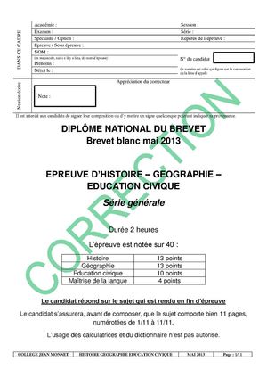 Brevet blanc Jean Monnet 2013 / 05