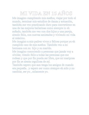 Mi vida en 15 Años.