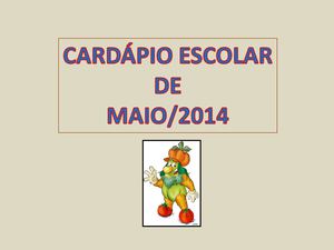 CARDÁPIO-MAIO