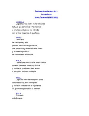 Poemas Mario Benedetti 