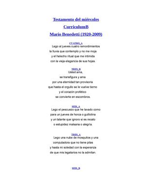 POEMAS DE MARIO BENEDETTI