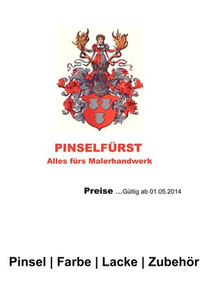 Pinselfuerst Pinselkatalog